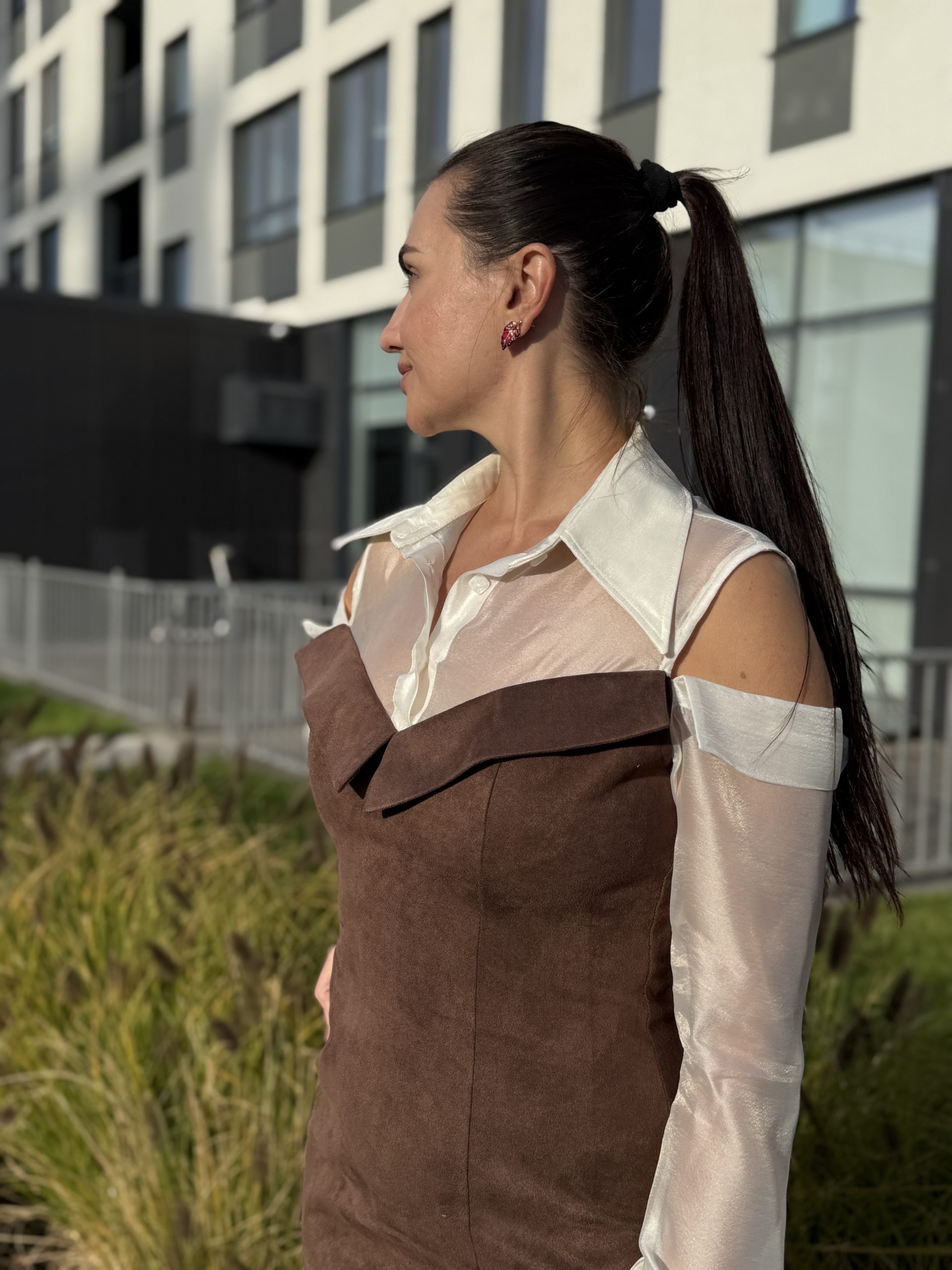 Платье замшевое