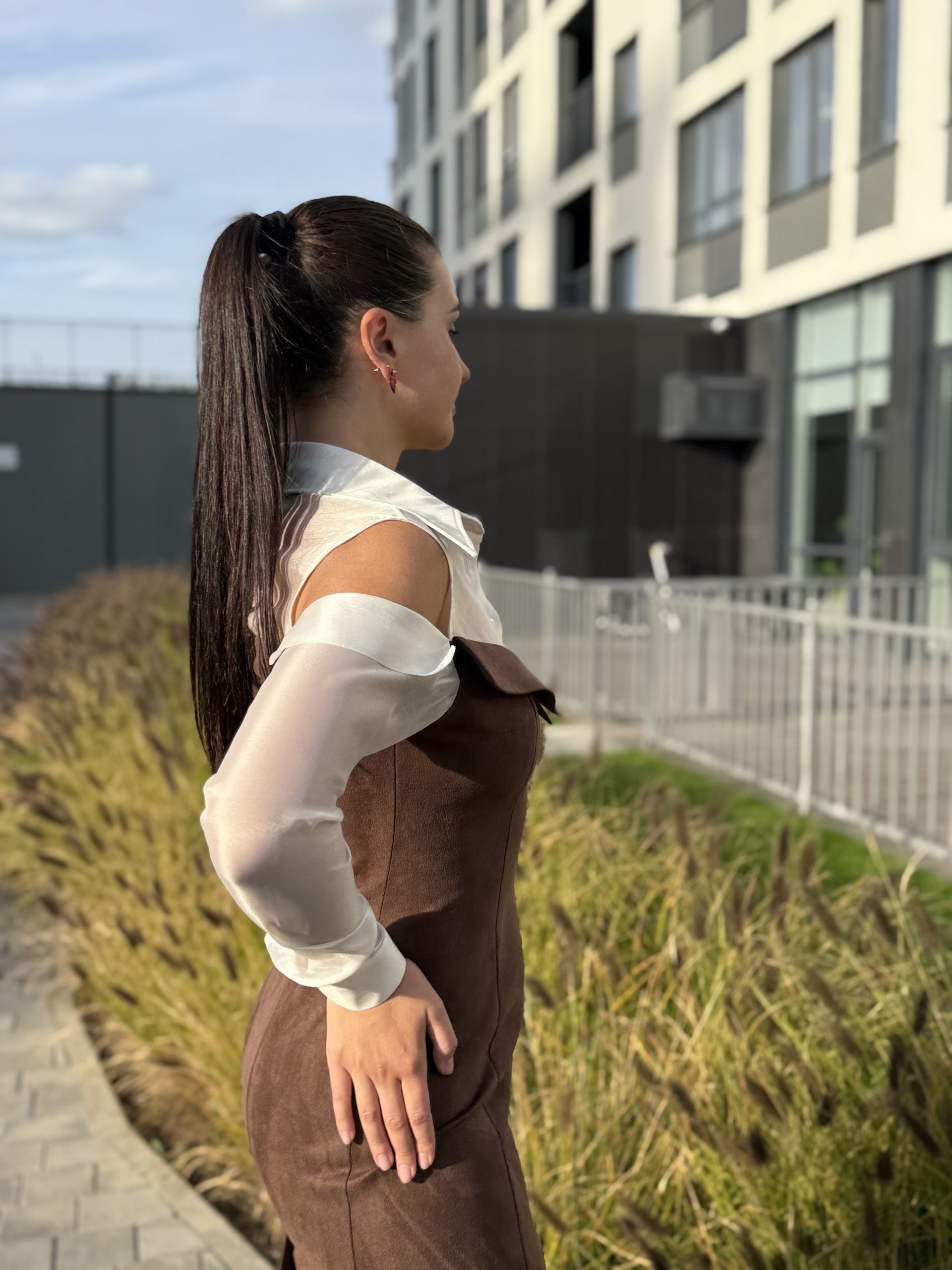 Платье замшевое