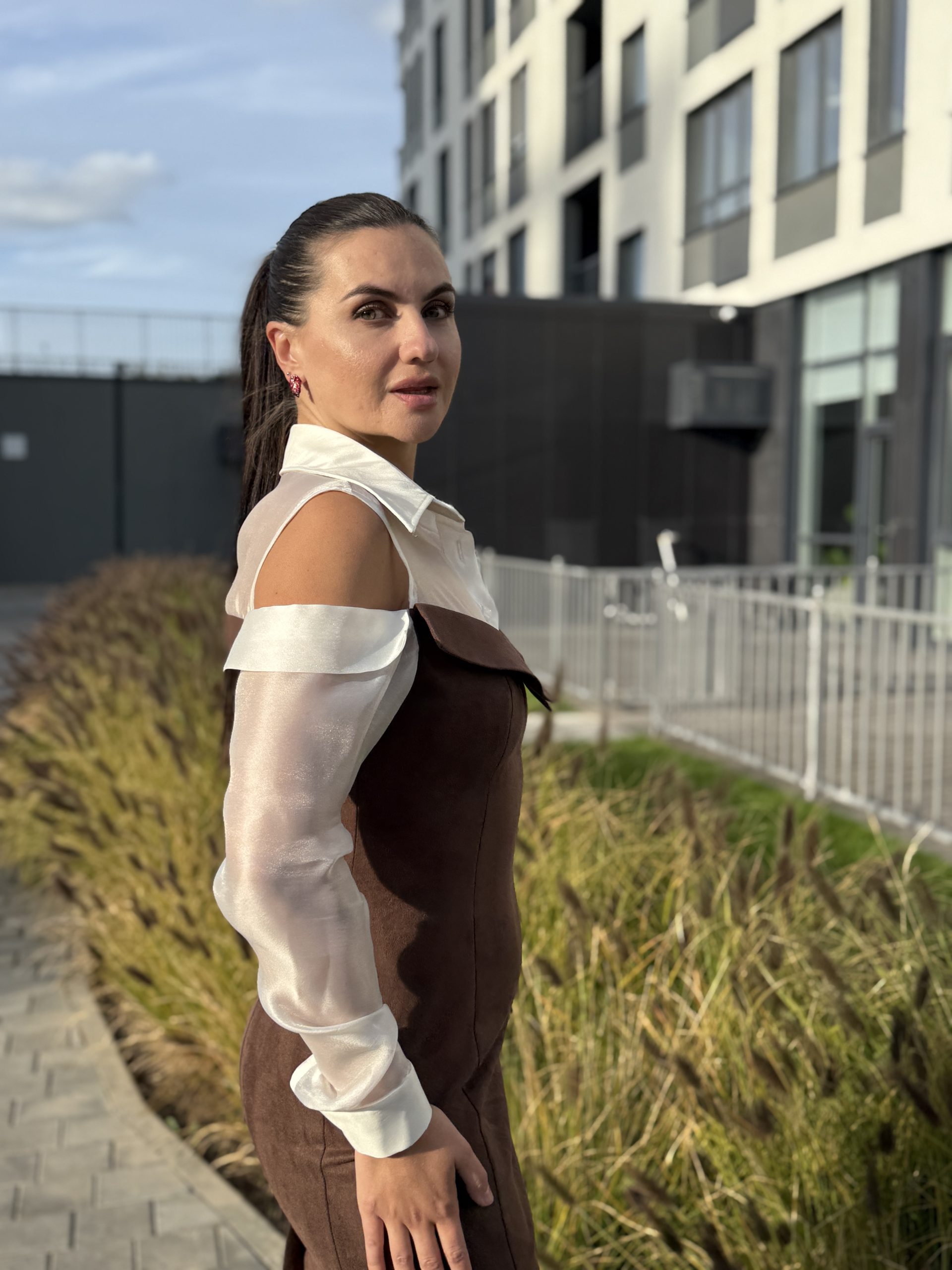 Платье замшевое