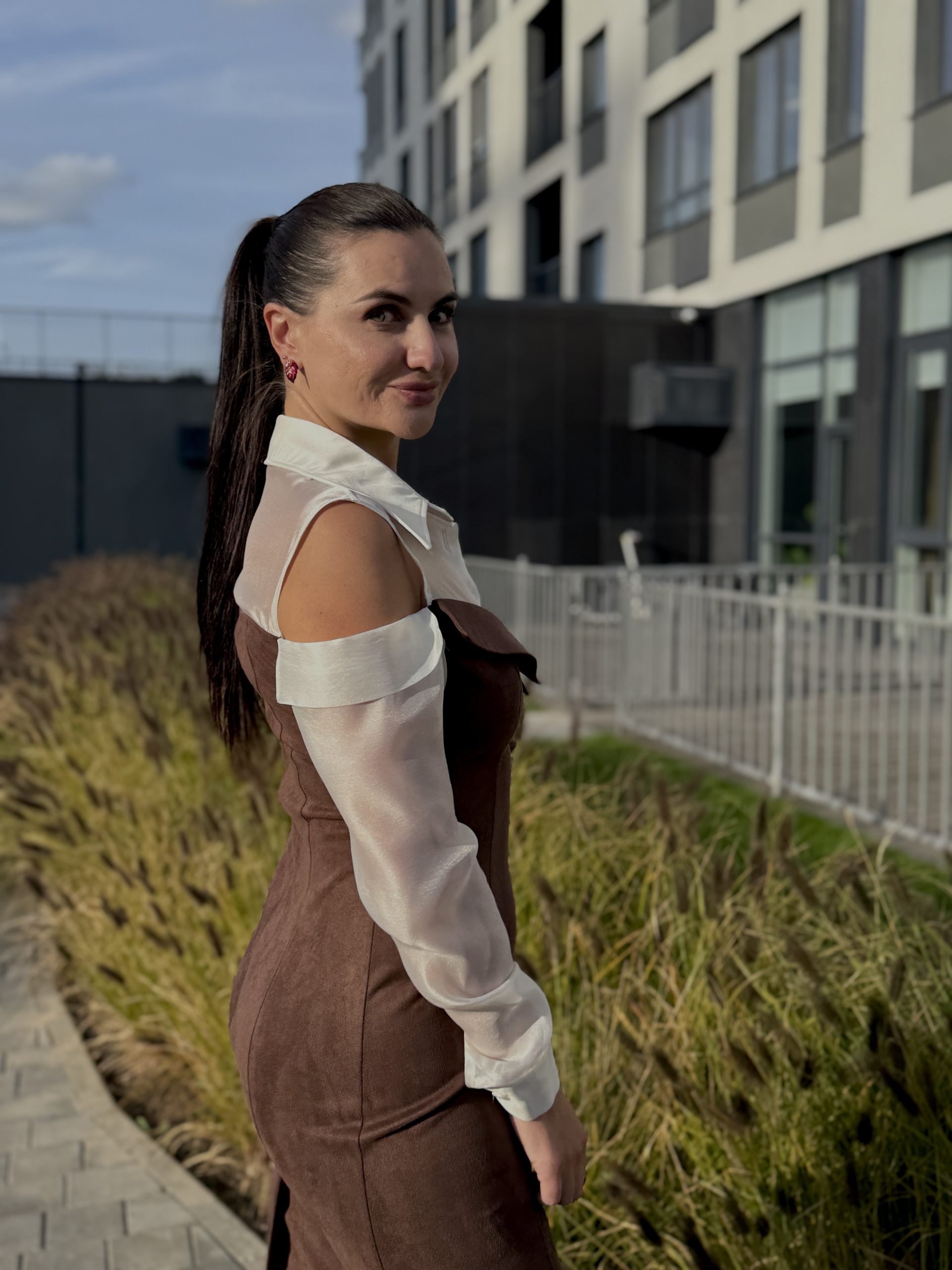 Платье замшевое