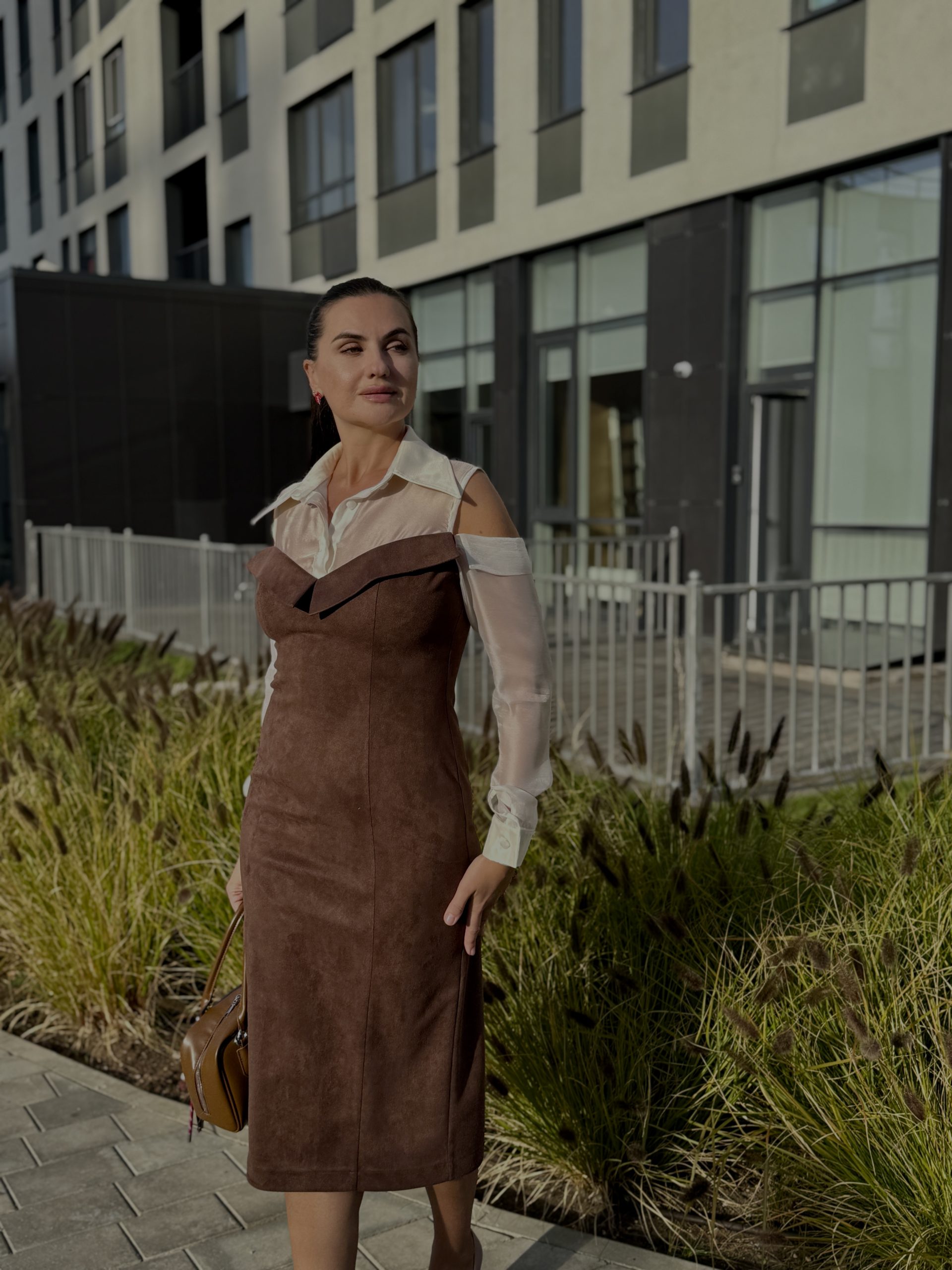 Платье замшевое