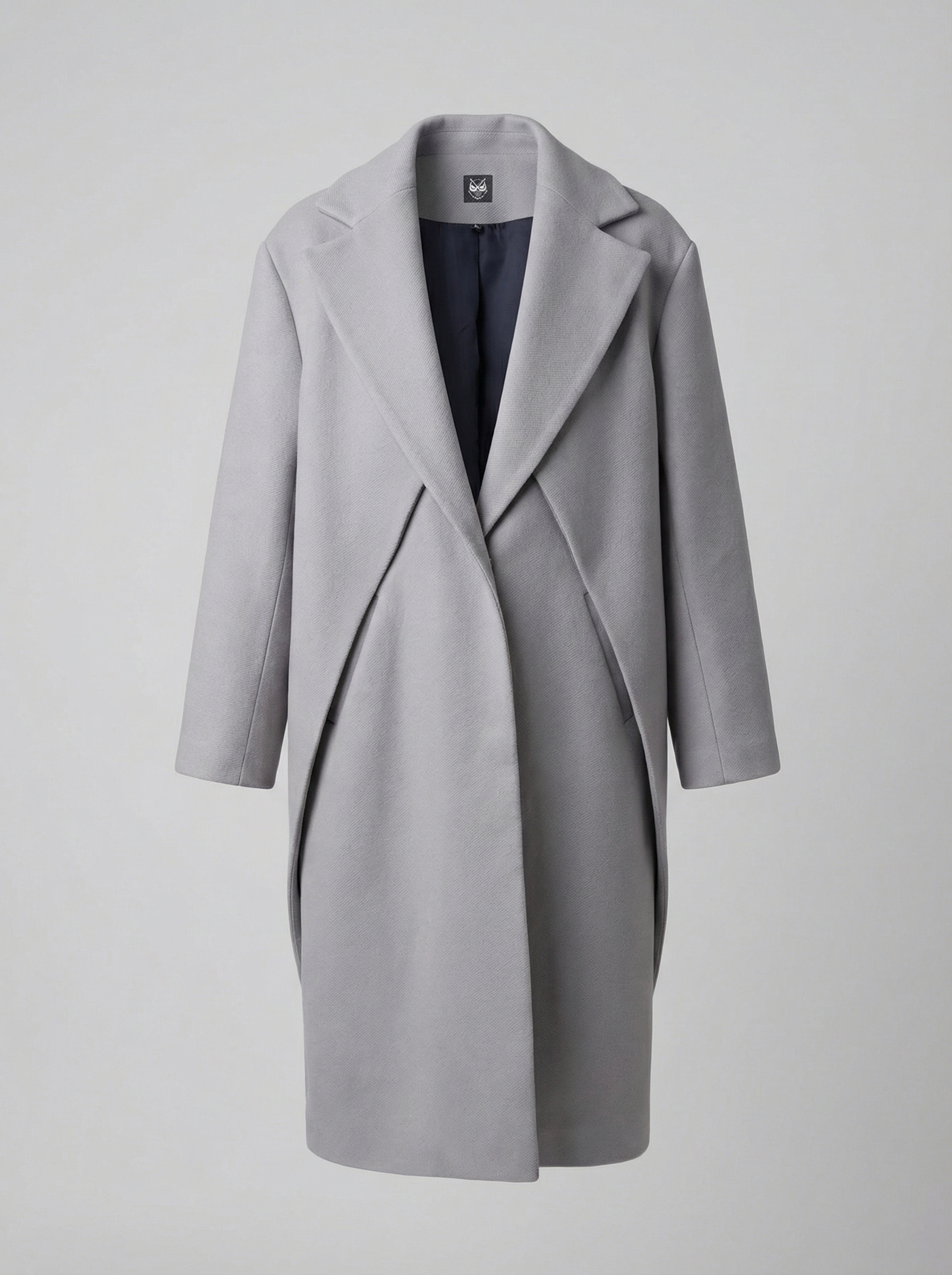 Пальто серое