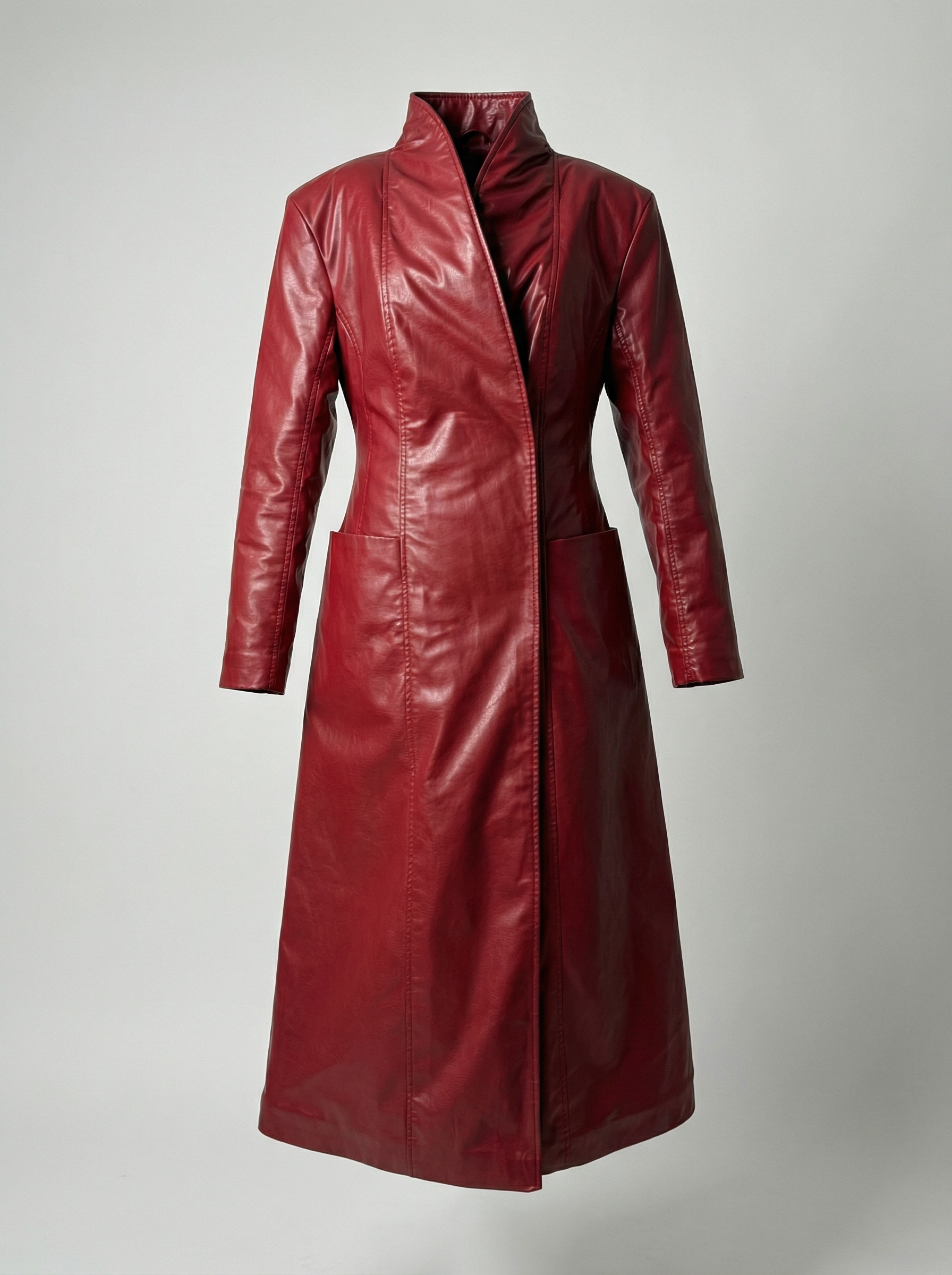 Кожанное пальто