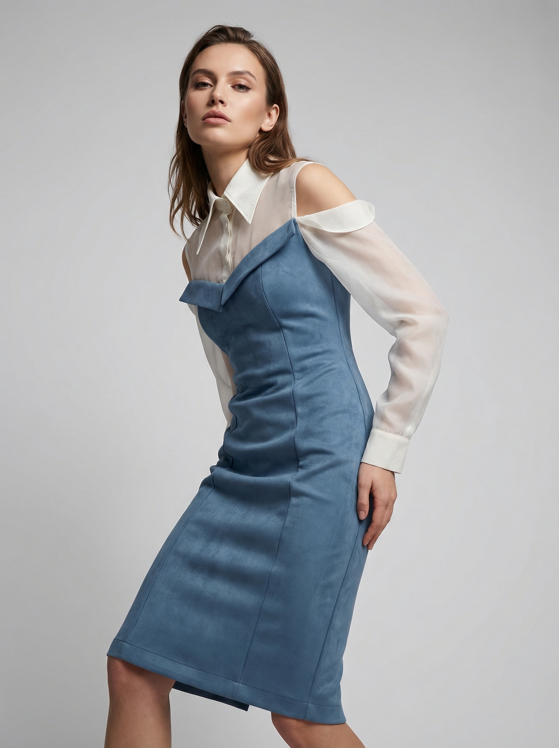 Платье замшевое